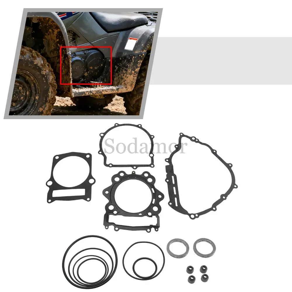 

Комплект прокладок двигателя с верхним и нижним концом для Yamaha Grizzly 700 YFM700 07-2013 Rhino 700 YXR700F 2008-2013, аксессуары для квадроциклов UTV