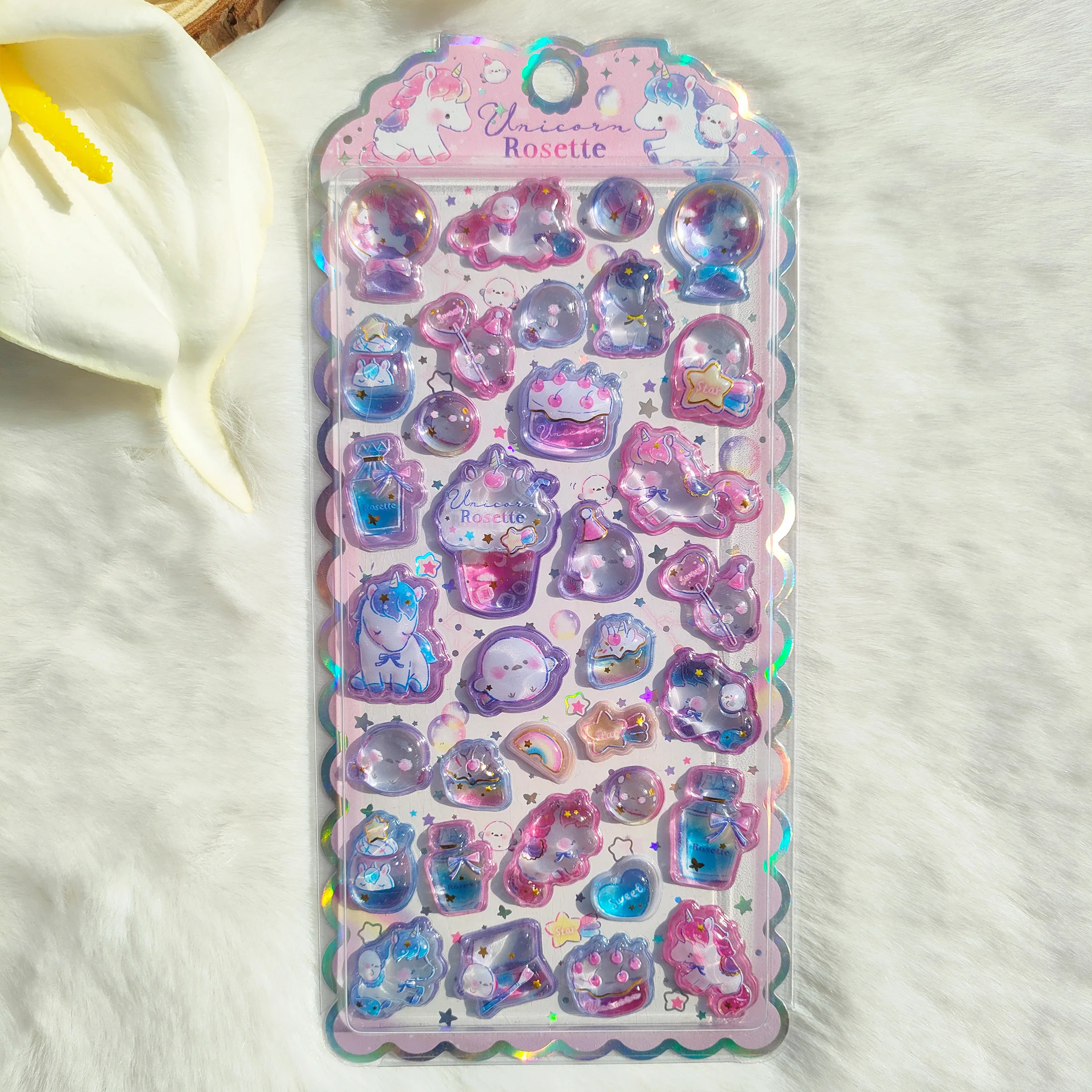 ملصقات ألماس كريستالية ثلاثية الأبعاد - شارات لطيفة لتخفيف الرسوم المتحركة مقاومة للماء للأطفال هدايا مكافآت للمجلة والحرف اليدوية