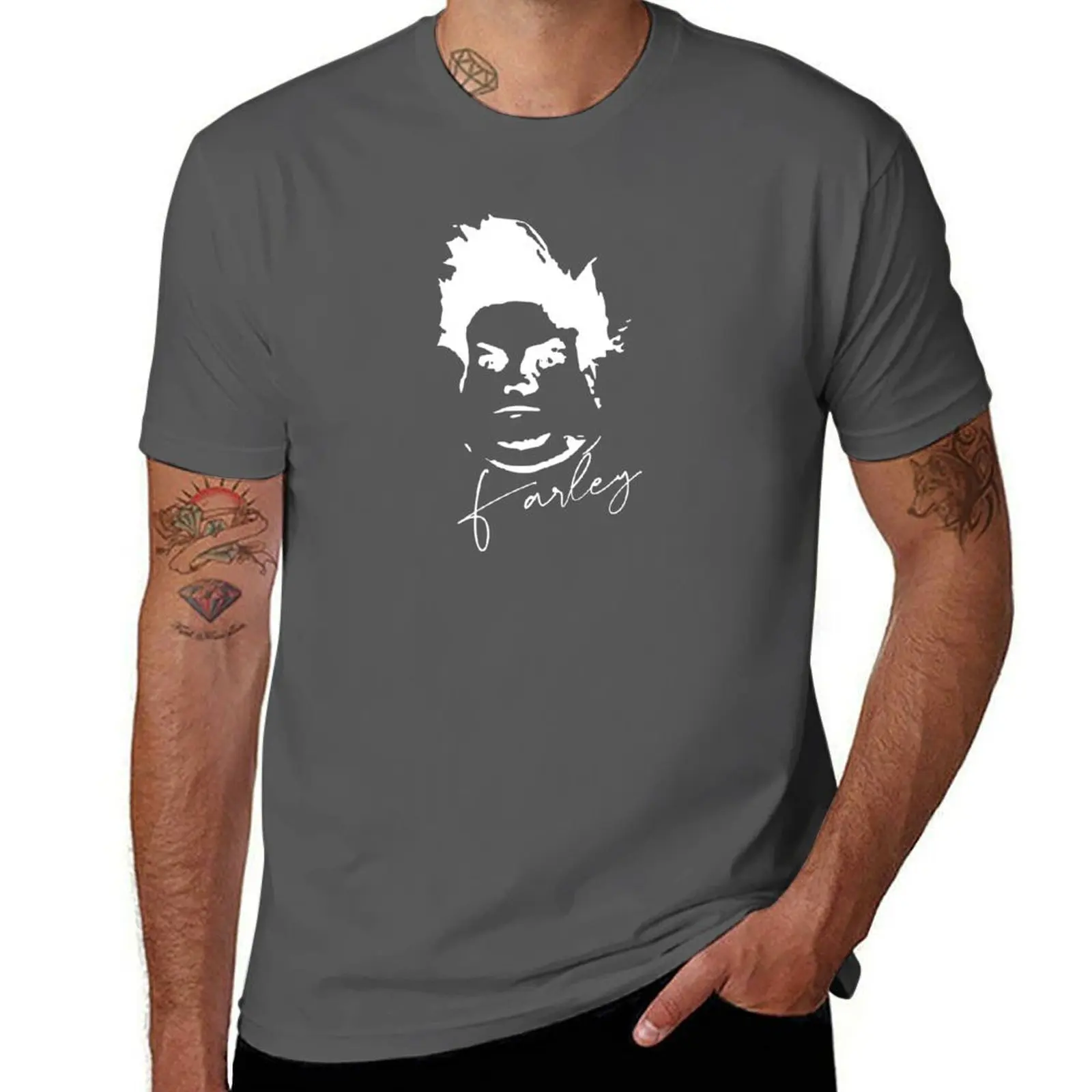 

Chris Farley signature . Birthday party gifts. Officially licensed merch. T-Shirt man t shirt summer T-Shirt