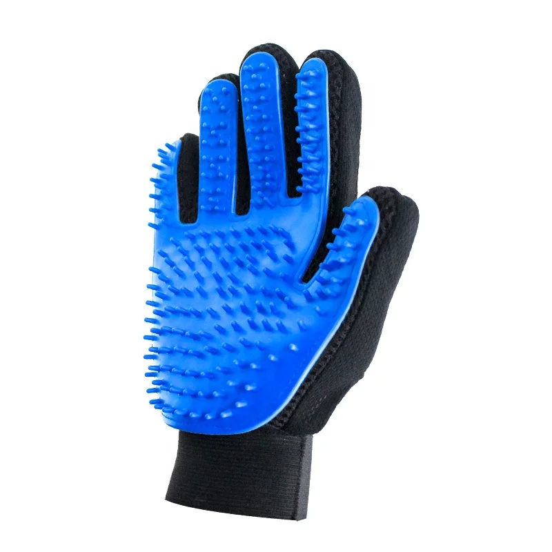 

Eco Friendly Waterproof pet grooming glove gentle deshedding dog cat bath massage gloves brush for dogs