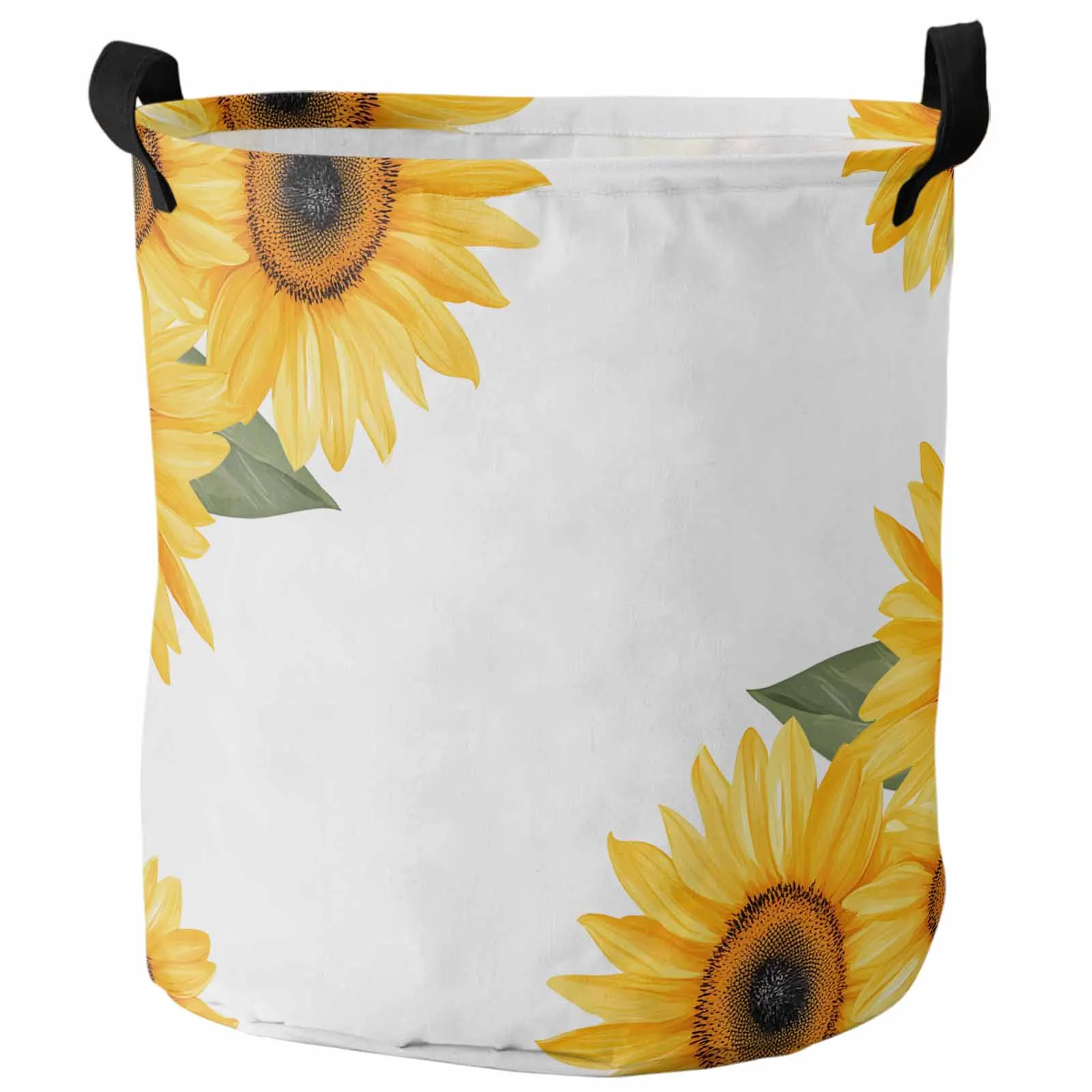 

Farmhouse Sunflower Pastoral Wind Dirty Laundry Basket Foldable Waterproof Home Organizer Clothing Children Toy Storage Basket