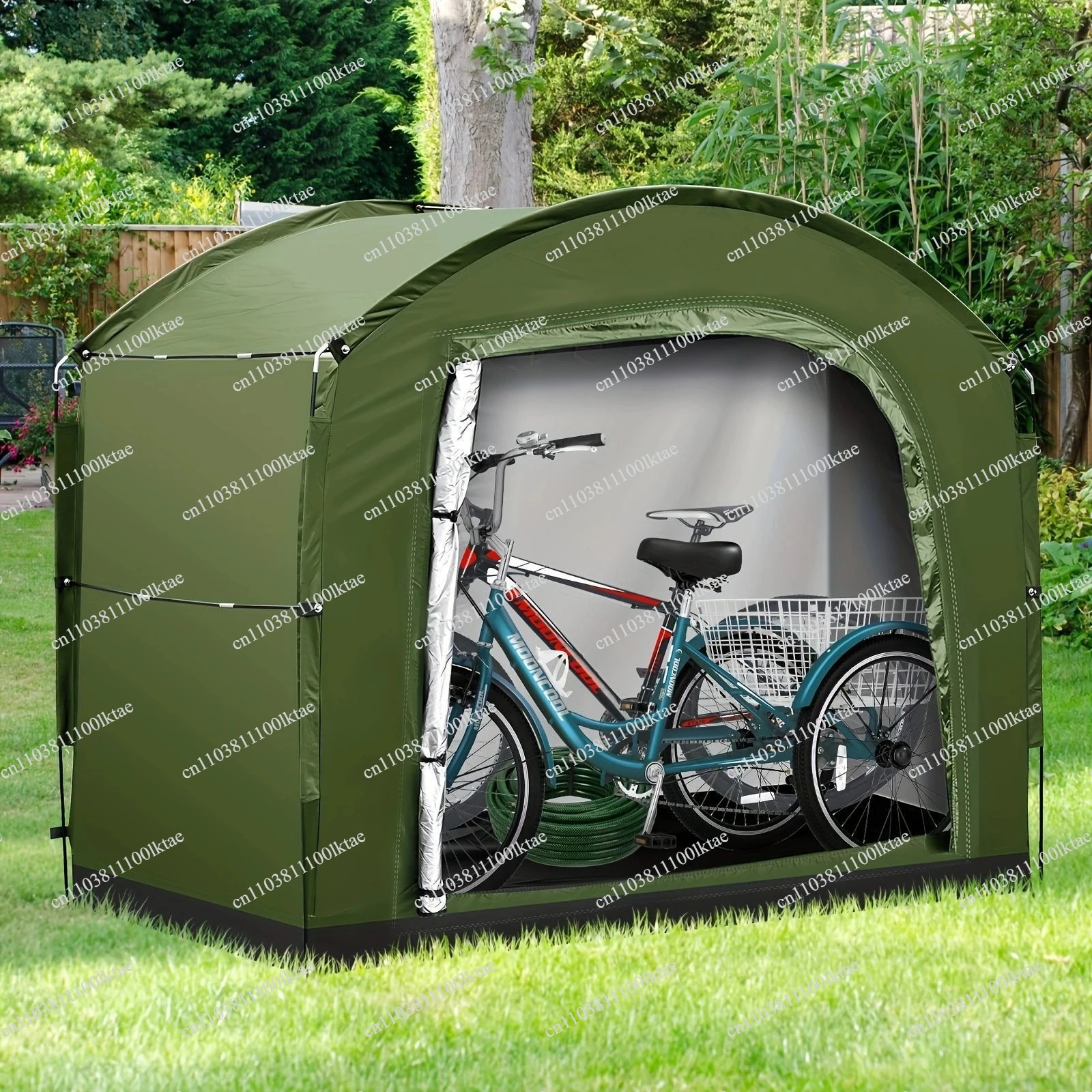 Outdoor large portable bicycle waterproof sunscreen dustproof portable storage tent