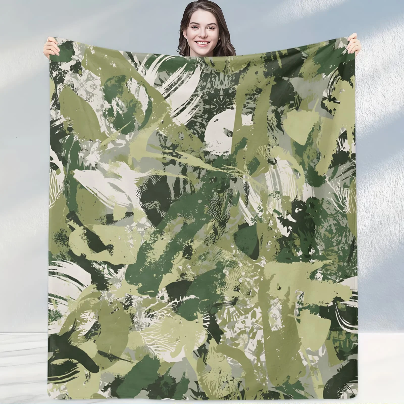 

Плед Desert Sand Ca Mo: 1 шт., легкий, в тактическом стиле, из фланели, теплый и дышащий, идеально подходит для интерьеров нейтральной тематики.