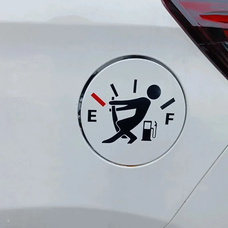 Universal Car Fuel Tank Decal 1Pc Funny Waterproof Vinyl Empty Fuel Gauge High Gas Consumption Sticker Auto Exterior Styling Acc