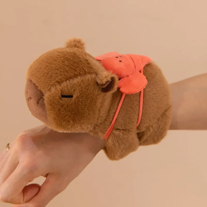 น่ารัก Capybara สัตว์ Slap Snap Wrap สายรัดข้อมือสร้อยข้อมือตุ๊กตาสัตว์ตุ๊กตา Kawaii Capybara แหวนมือสายรัดข้อมือเด็กของเล่นตลก