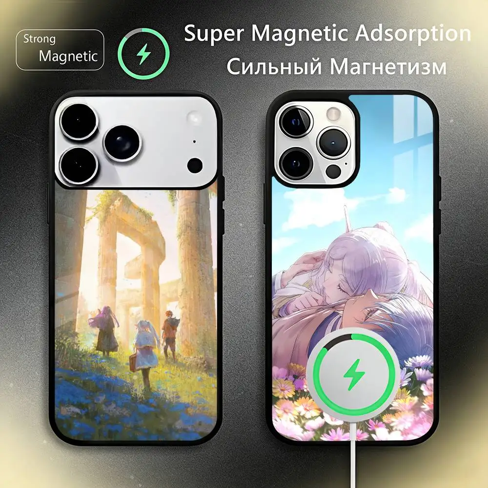 

Frieren Anime Beyond Journeys End Phone Case For IPhone17 16 15 14 13 12 11 Plus Pro Max Plus Wireless Charger Cover Funda