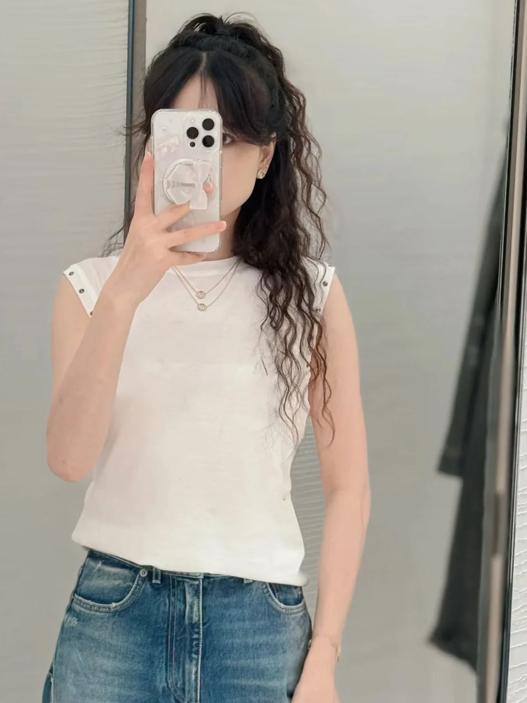 

Южное масло, высококачественная хлопково-льняная футболка с буквенным принтом и заклепками, жилет, женский дышащий топ-стойка