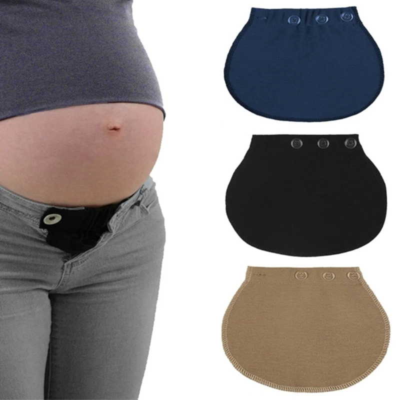 3Pc Women Adjustable Elastic Maternity Pregnancy Waistband Belt Waist Extender Clothing Pants For Pregnant Sewing Accessories