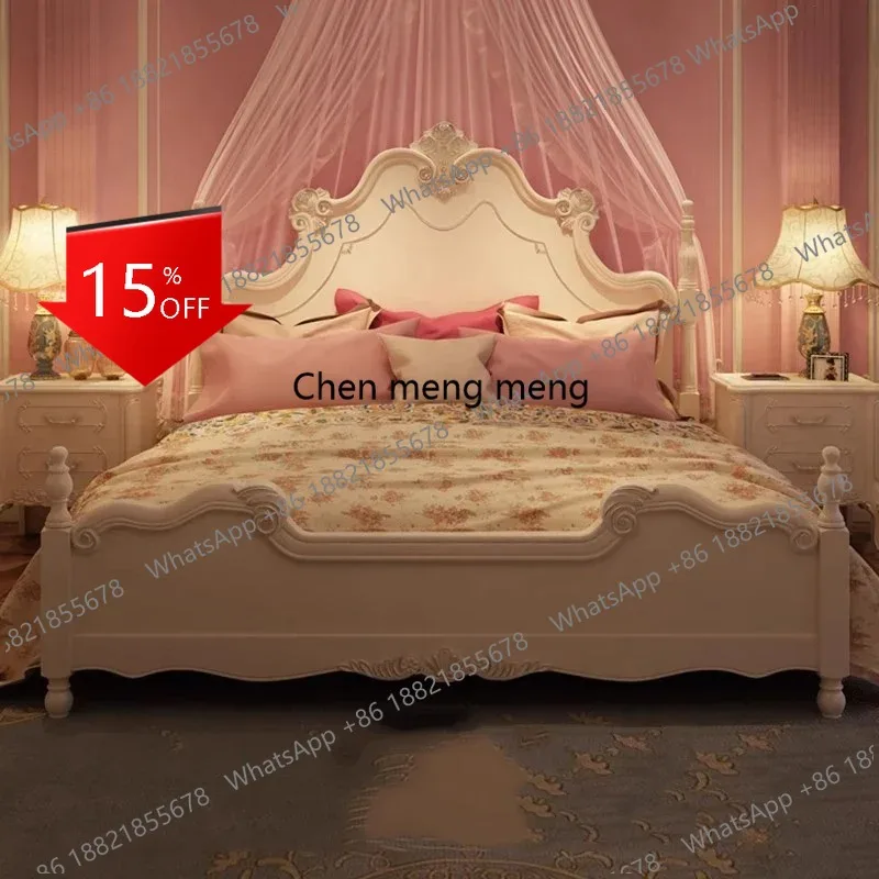 

Q181 Princess Girls Massage Bed Frame Double Luxury Human Dog Bed Modern Bedroom Safe Loft Letto Matrimoniale Lounge Suite Furni