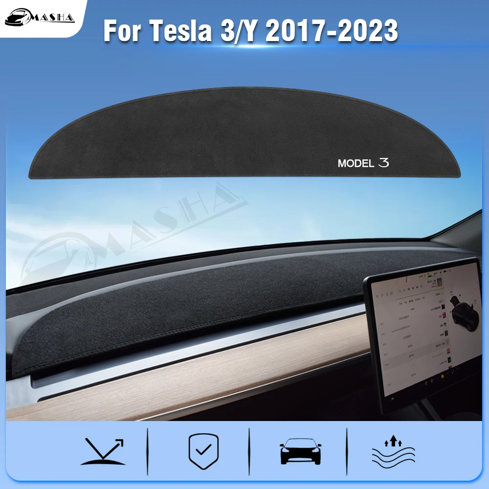 Per Tesla Model Y Model 3 2017-2021 2022 2023 tappetino per cruscotto per auto tappetino per parasole tappeti protezione per tappeti accessori