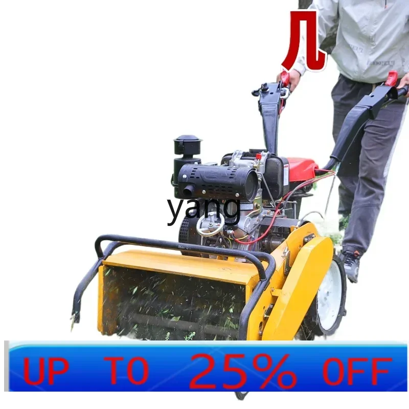 LTT New four-wheel drive diesel shredder returning machine Multifunctional micro-tiller Self-propelled lawn mower