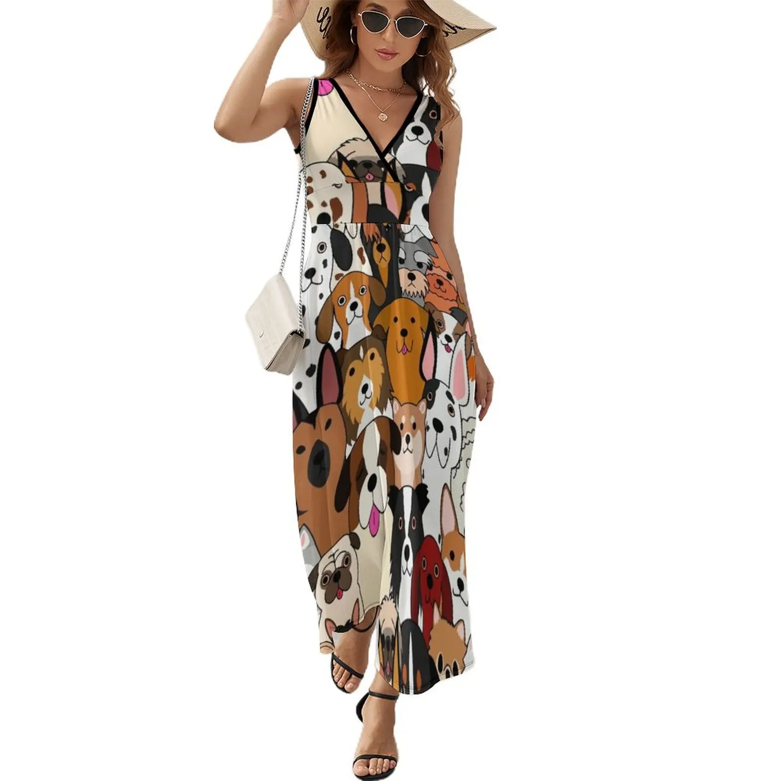 

Cute Doggos Pattern Short-Sleeved Dress Women long dress long sleeve dress women Woman clothing