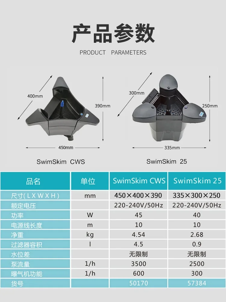 Skimmer, ฟิล์มล้างไขมัน, ออกซิเจนกรองบ่อเยอรมัน, การล้างไขมันบนพื้นผิว, ใบไม้, บ่อปลาหมุนเวียนปั๊มน้ำ