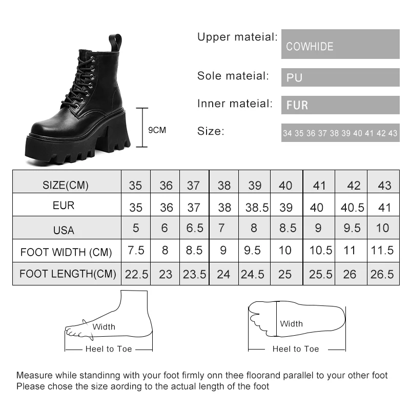 Women High Heel Boots 2024 Winter Square Toe Short Boots Women Genuine leather Thick Bottom British Style Ladies Marton Boots