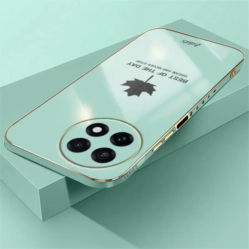 

Luxury Maple Leaf Lanyard Case On For Oneplus 13R 5G ACE 5 Pro 13 R Plating Silicone Cover Oneplus ACE 5 Pro 13R 5G 5 ACE