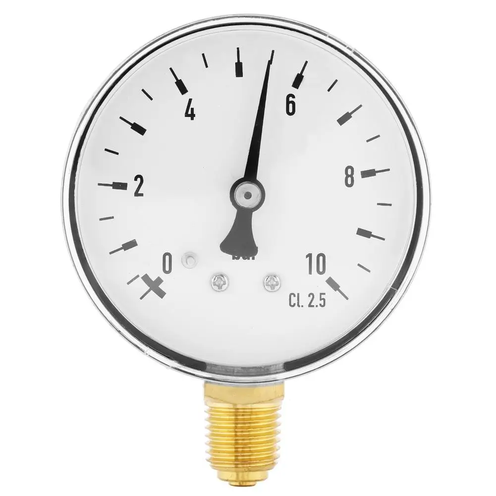 

1/4 Inch Hydraulic Pressure Tester Manometer Water Pressure Gauge Oil Side Mount NPT 0-10 Bar Best Price