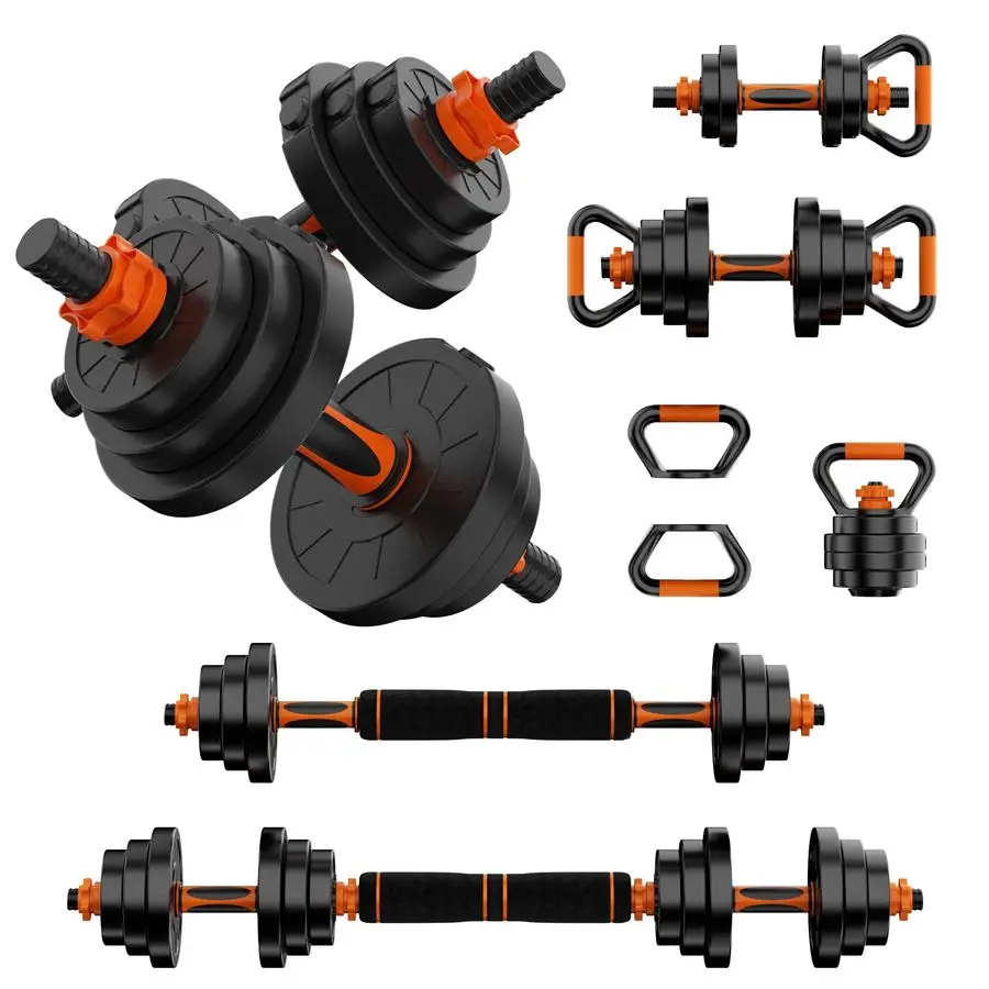 

Adjustable Weights Dumbbell Set, 20 70 90lbs Free Weights Set with Connector, 4 in1 Dumbbells Set Used as Barbell, Kettlebells,