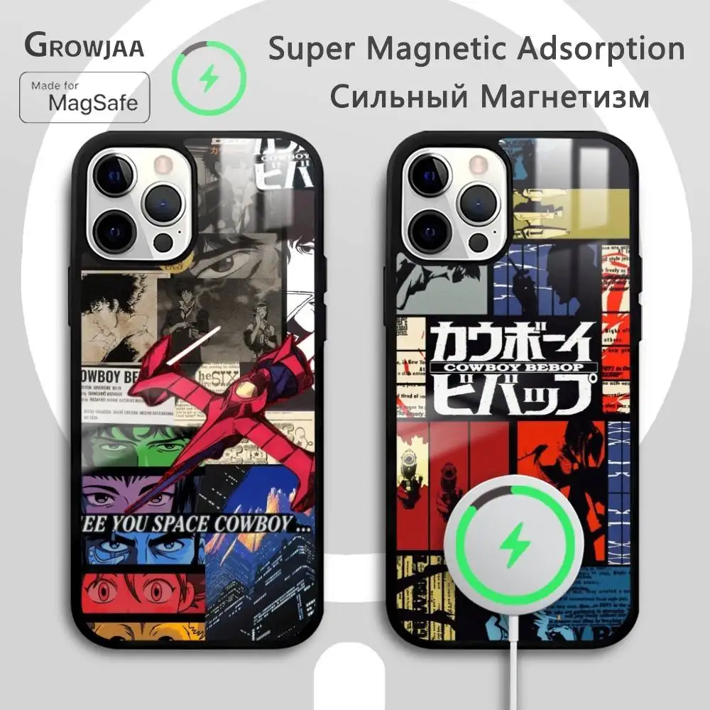 

C-Cowboy Anime B-Bebop Phone Case For IPhone 16 15 14 13 12 11 Pro Max Plus Mini Magsafe Mirror Wireless Magnetic Funda
