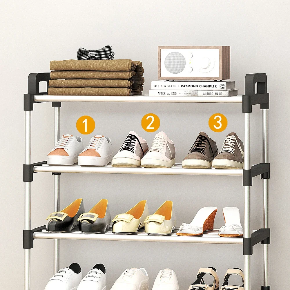 Armoire à Chaussures Simple T1, Multicouche, Anti-Poussière, pour Porte de Maison, Rangement, Gain de Place, Assemblage de Petites Chaussures, 3-7 Sols