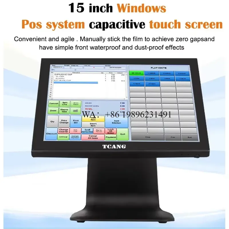 Restaurant 15.6'' Touch Screen Windows Pos Card Reader Barcode Scanner Cash Register Oem/Odm Manufacturing