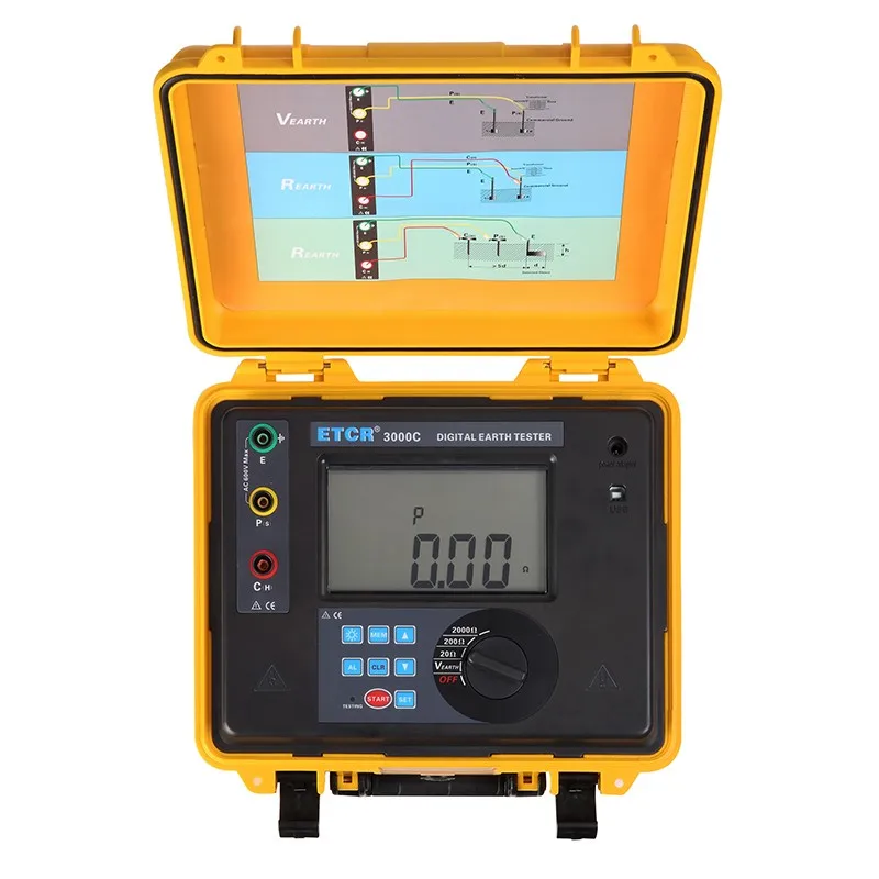 ETCR3000C grounding resistance tester digital ground pile resistance meter high-precision lithium battery