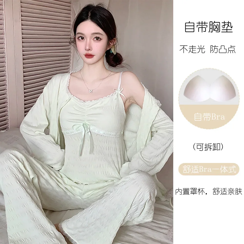 Cotton Long Sleeve Pants Floral Print Woman Satin Pajama Sets Ensembles 2 Piece Lady Outfit Lounge Women Pijama Sleepwear Pj