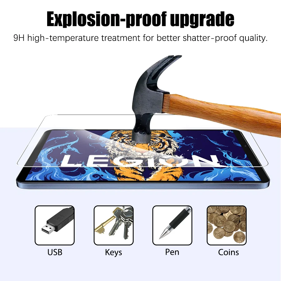 3 Stück Displayschutzfolie aus gehärtetem Glas für Legion Y700 2. Generation 8,8 Zoll 1. 2023 2022 TB-9707 TB-320 Tablet-Folie – Detail 8