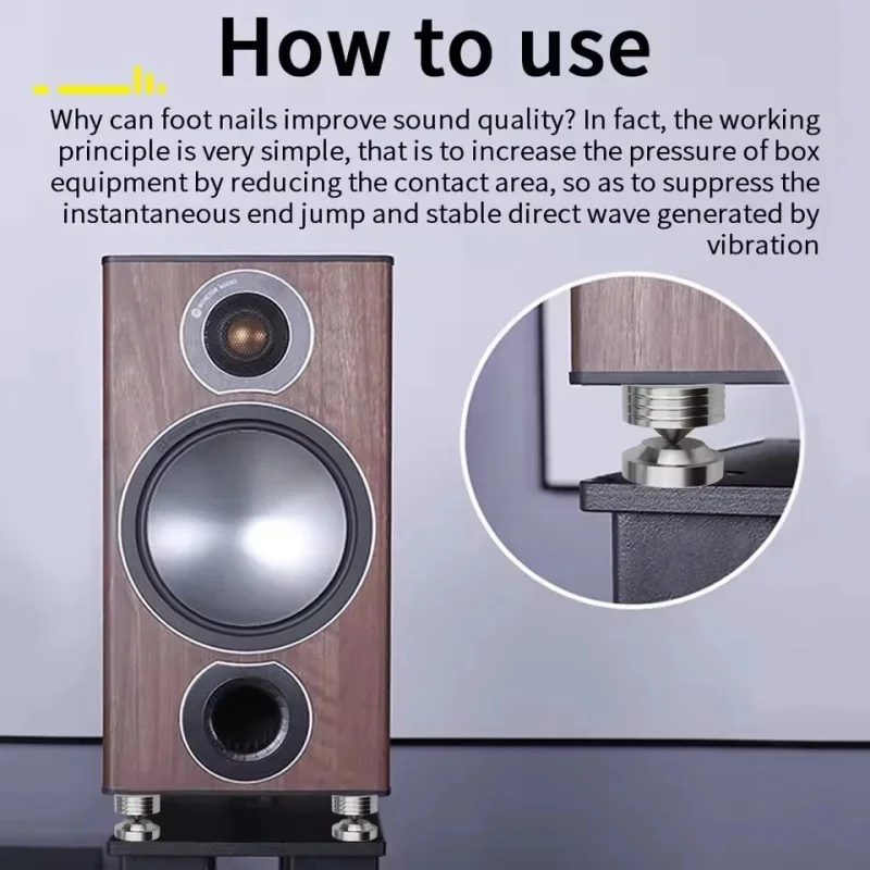 المتكلم حامل قدم وسادة للقدم المسامير تقف مضخم الصوت مكبر للصوت الدوار عزل للصدمات الأثاث الصوت الطابق مسمار 4 قطعة