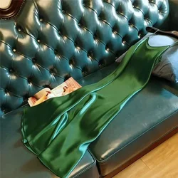 QNPQYX Sexy Spaghetti Strap Backless Dress Women Elegant Satin Silk V-Neck Long Dress Female Korean Bodycon Night Party Dresses