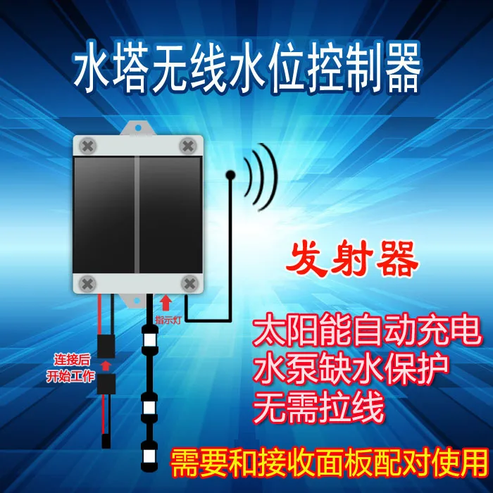 

Водяная башня, резервуар для воды на солнечной батарее, беспроводной автоматический контроллер уровня воды, водяной насос, автоматическая защита от нехватки воды
