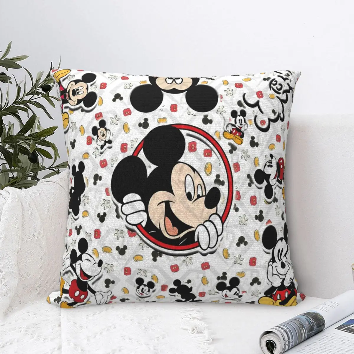 Mickey Mouse Tumbler Sublimation Pillow Case Cartoon Cushion Cover Fashion Polyester Decorative Pillowcase for Car 18