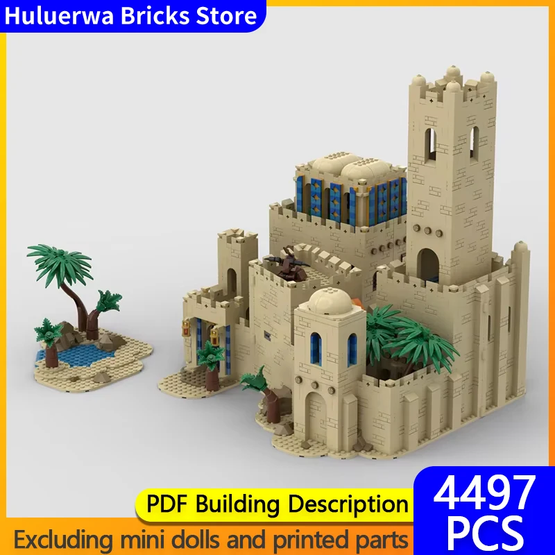 Medieval Street View Model MOC Building Brick Oasis Fort Desert Castle Modular Technolog Gift Holiday Assemble Children Toy Suit