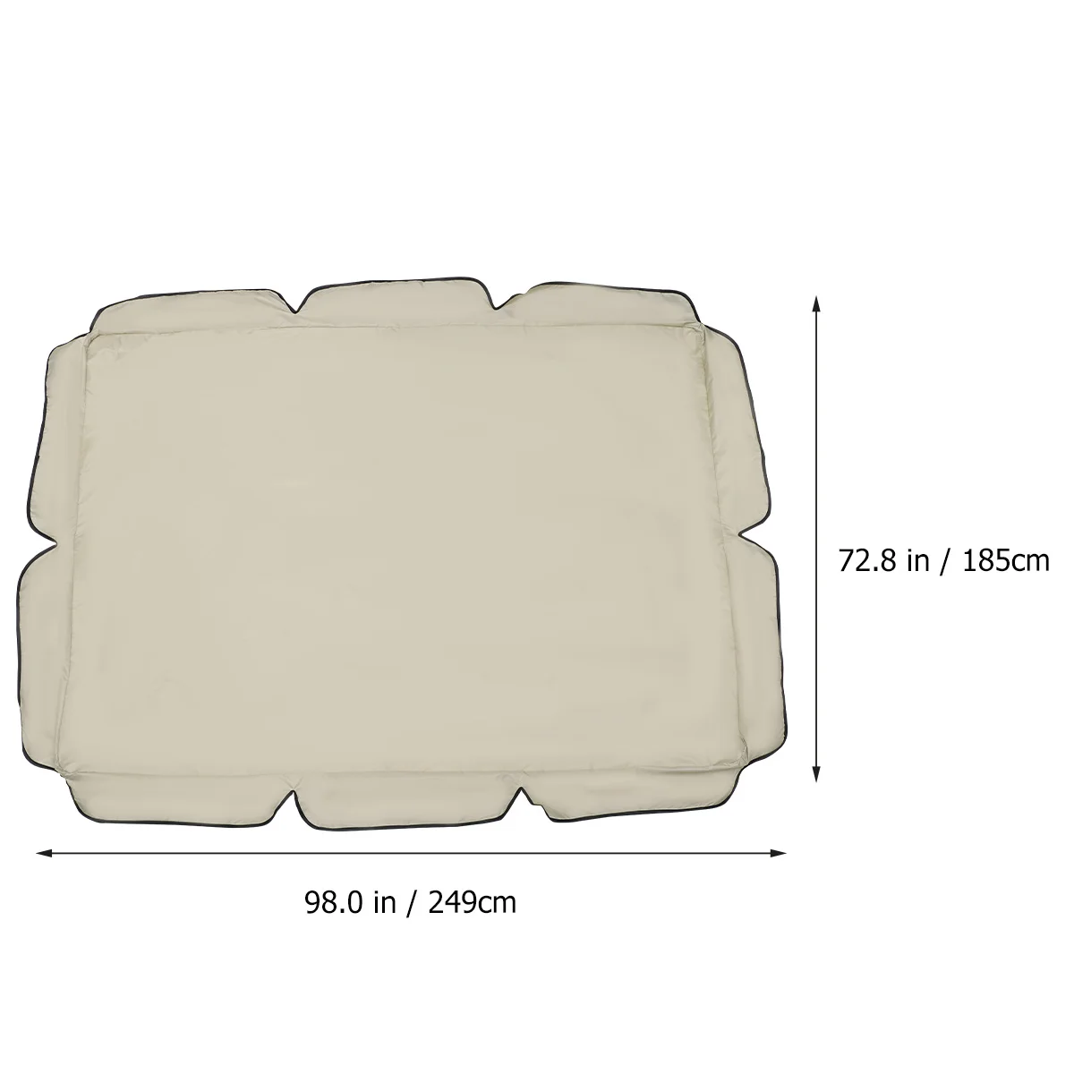 Capa de balanço de jardim à prova d'água, tenda de rede, protetor de balanço à prova de poeira, pátio, guarda-sol, cobertura externa 249x185cm, bege