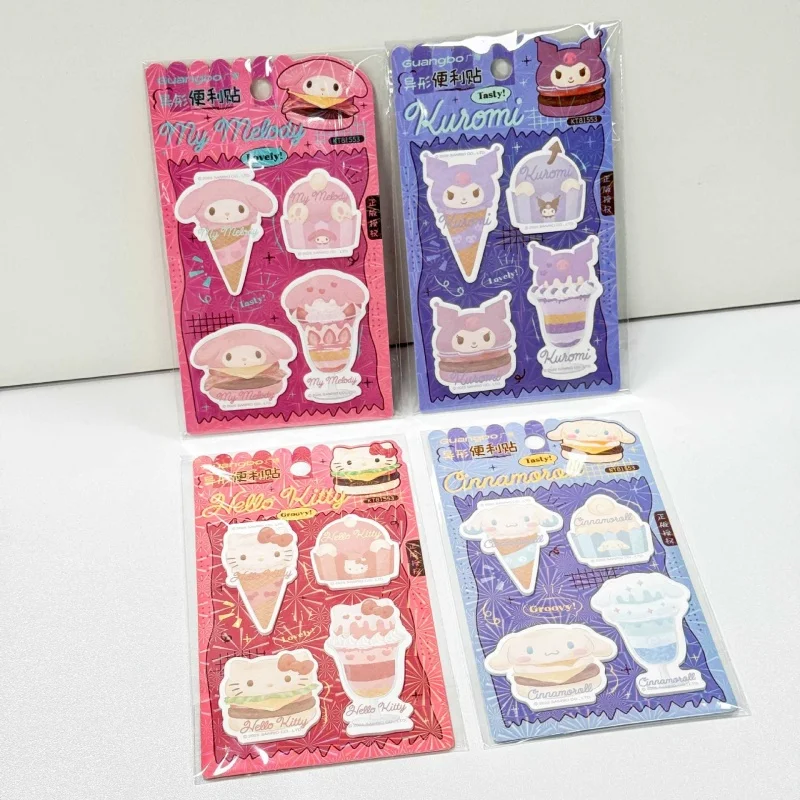 

24 шт./лот Sanrio Kuromi Cinnamoroll Melody Kitty блокнот креативный канцелярский блокнот N Times закладка школьные принадлежности