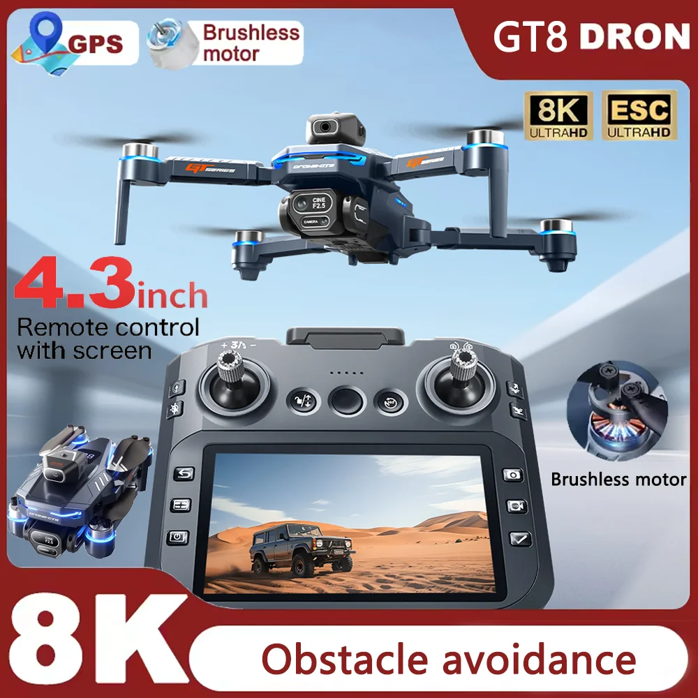 Drone Dji Rc Mini - Складной GPS-дрон GT8 с камерой 8K