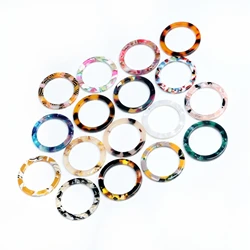 Leopard Print,Tortoise Shell Earring Charm,Acetate Acrylic Beads,Circle Shaped,Boho,Earring Parts,Ohrringe finding,31mm