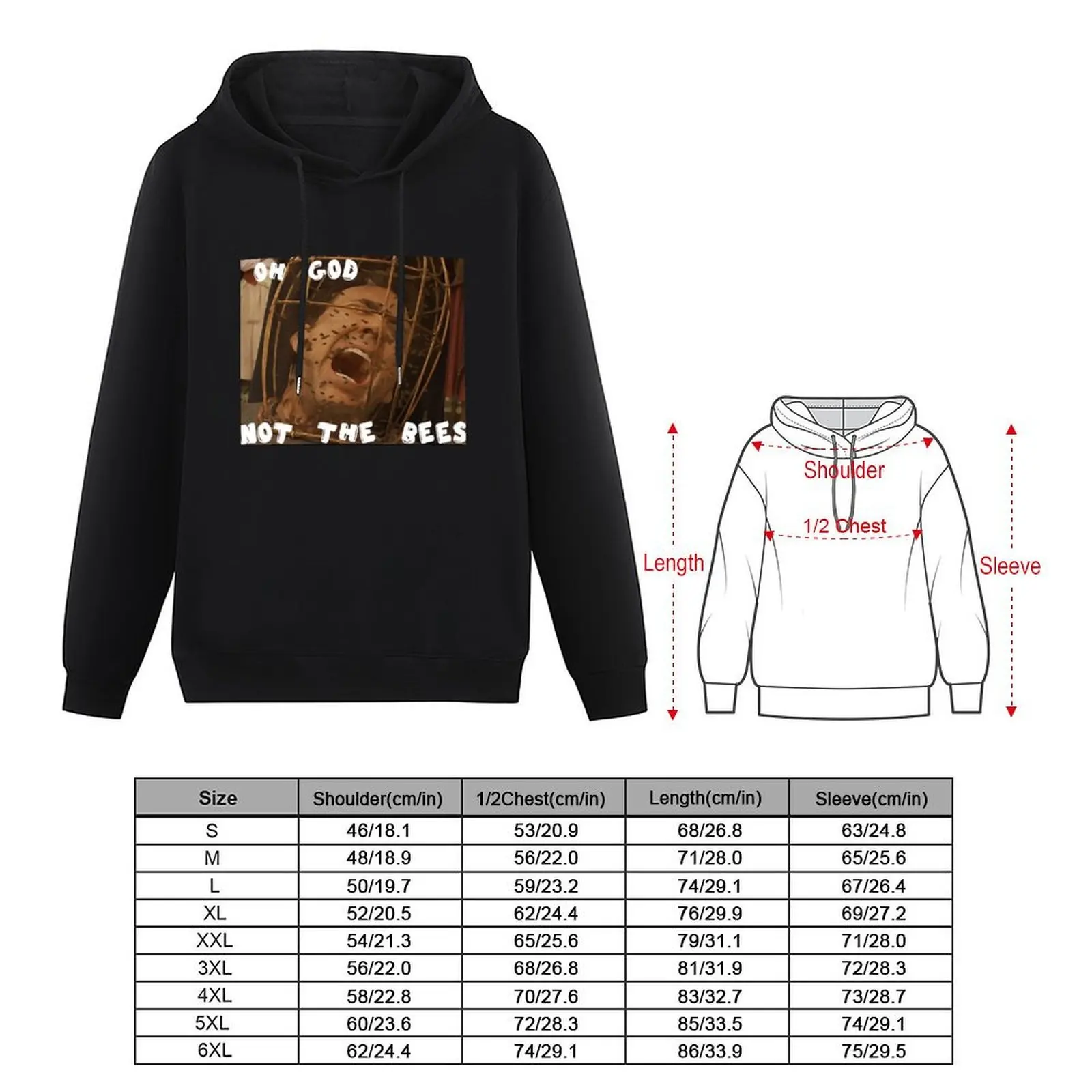 OH GOD NOT THE BEES Hoodie autumn male clothes men wear autumn new products graphic hoodie