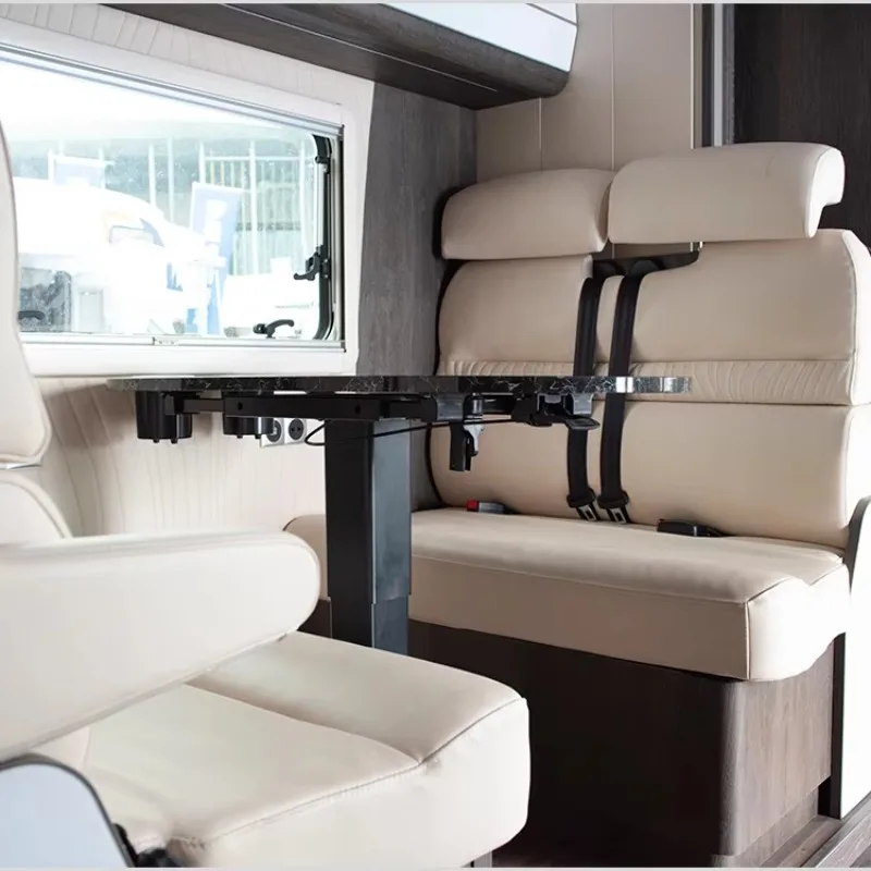 رائجة البيع RV63004 تلسكوبي سبائك الألومنيوم والصلب RV الأسود الجدول الساق شاحنة التخييم جزء الجسم مع 2-Way انزلاق