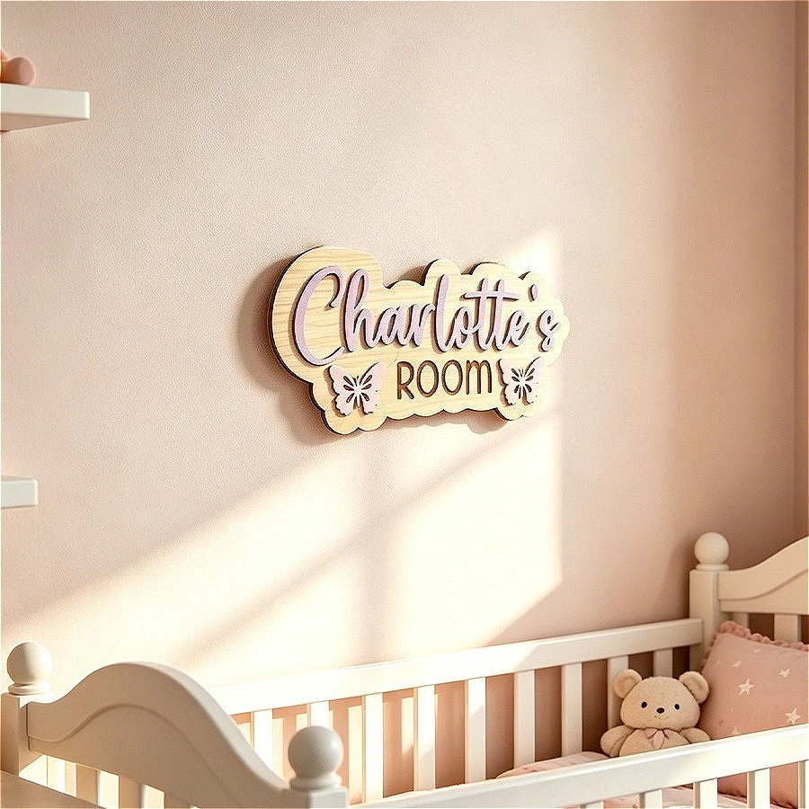 1 pièce de marque de nom de famille en bois personnalisable, nom personnalisable, idéale pour la chambre d'enfant, la décoration du salon et les cadeaux de fête