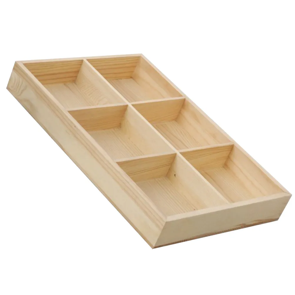 Crayon Pigment Box 6-Compartment Storage Case Lightweight Portable Crayon Tray Desk Organizer Pen Holder Makeup Brush Holder