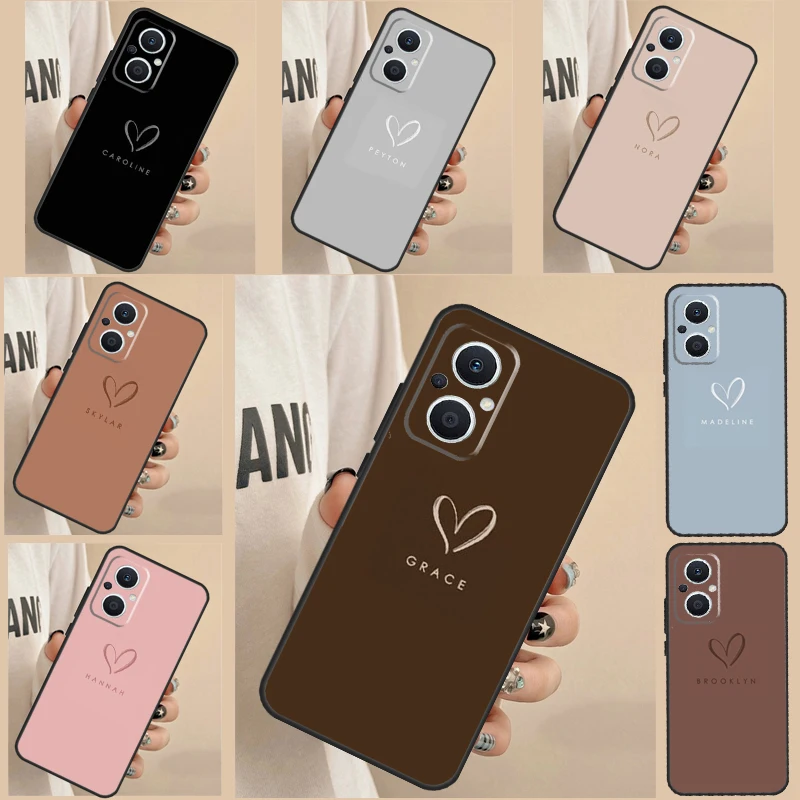 Personalized Name Pastel Funda For OPPO Reno 8 Lite Reno 7 6 5 4 Lite 8T 2Z 4Z 5Z Find X3 Neo X2 Lite X5 X6 Pro Case