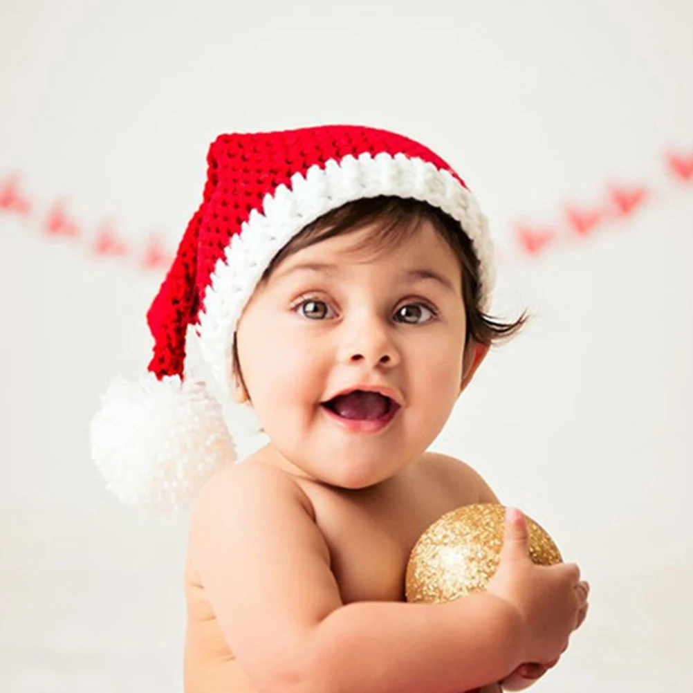 

2 pcs Baby Hat Set Infant Photo Outfits Christmas Photo Clothing Infant Outfits Newborn Costume Props Soft Safe Touch