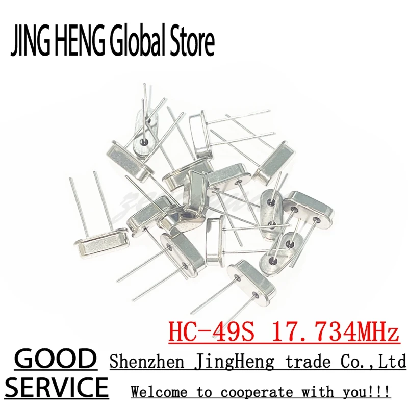 20pcs HC-49S 17.734MHz Crystal Oscillator Passive Quartz Resonator 17.734 MHz 17.734M Hz Electronic Kit New