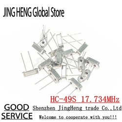 20pcs HC-49S 17.734MHz Crystal Oscillator Passive Quartz Resonator 17.734 MHz 17.734M Hz Electronic Kit New