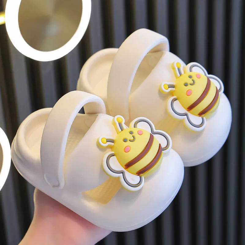 Children Garden Shoes Cute Bee EVA Cartoon Beach Sandals Babies Summer Slippers Soft Kids Indoor Outdoor Slippers Flip Shoes