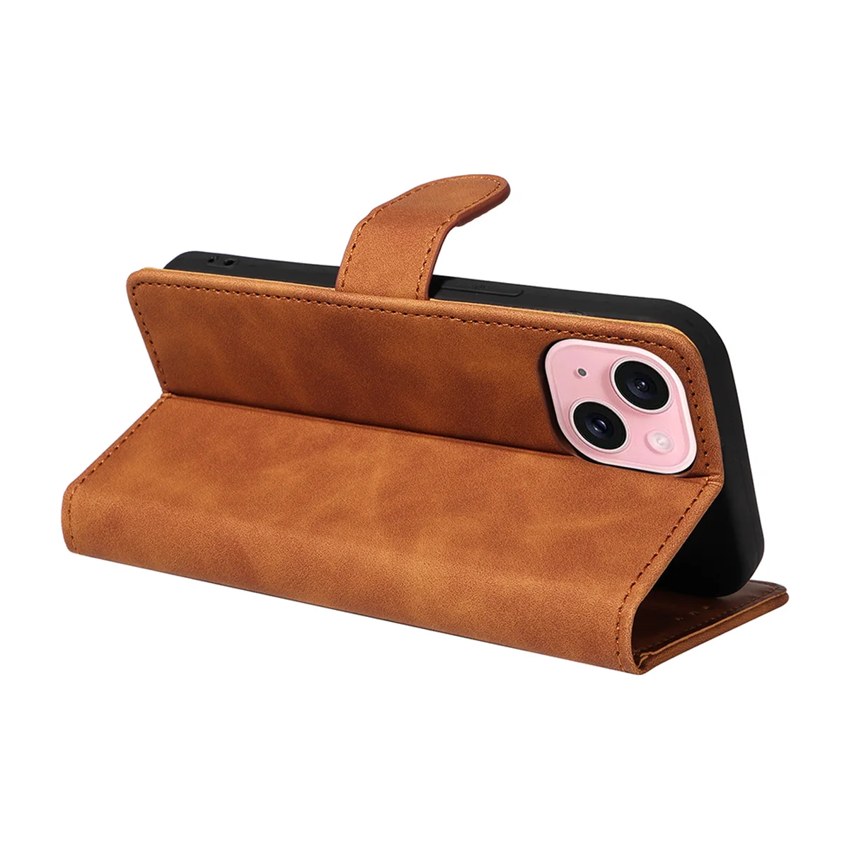 Skin Feel Solid Color Phone Case for Redmi Note 13 Pro 5G Note 13 Pro Plus 5G High-quality Clamshell Wallet Style Phone Case image 3