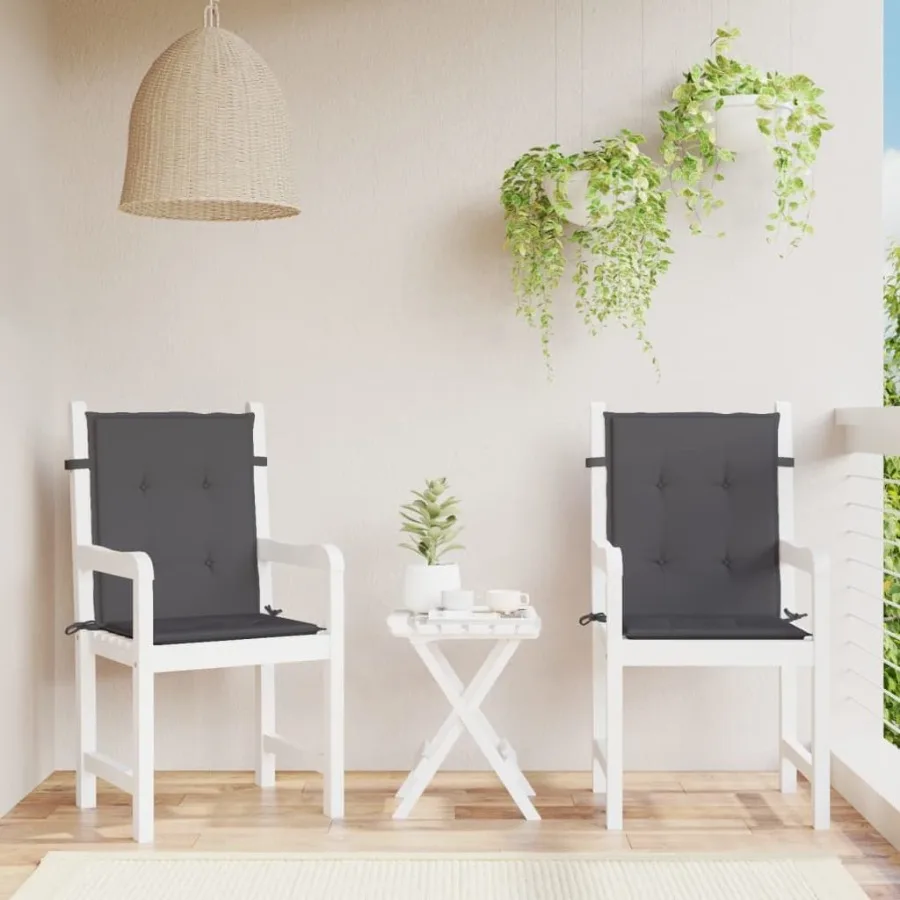 

Garden Lowback Chair Cushions 2 pcs Anthracite 39.4x19.7x1.2 Oxford Fabric