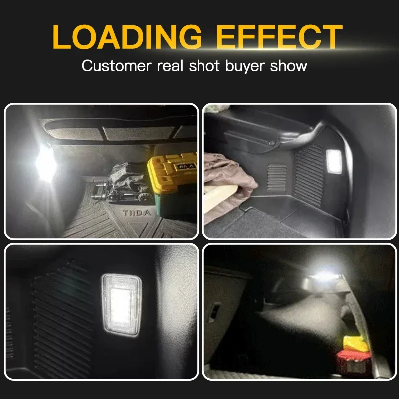 1/5/10PC For Nissan Juke Leaf 11-17 Murano 15-21 12V Rogue 14-19 LED Luggage Trunk Lamp White Luggage Compartment Light Assembly