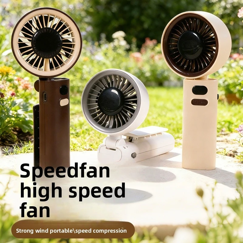

USB Rechargeable Study Fan - Portable Foldable Mini Fan for Students, High Speed Cooling for Desk & Handheld Use, Quiet & Strong