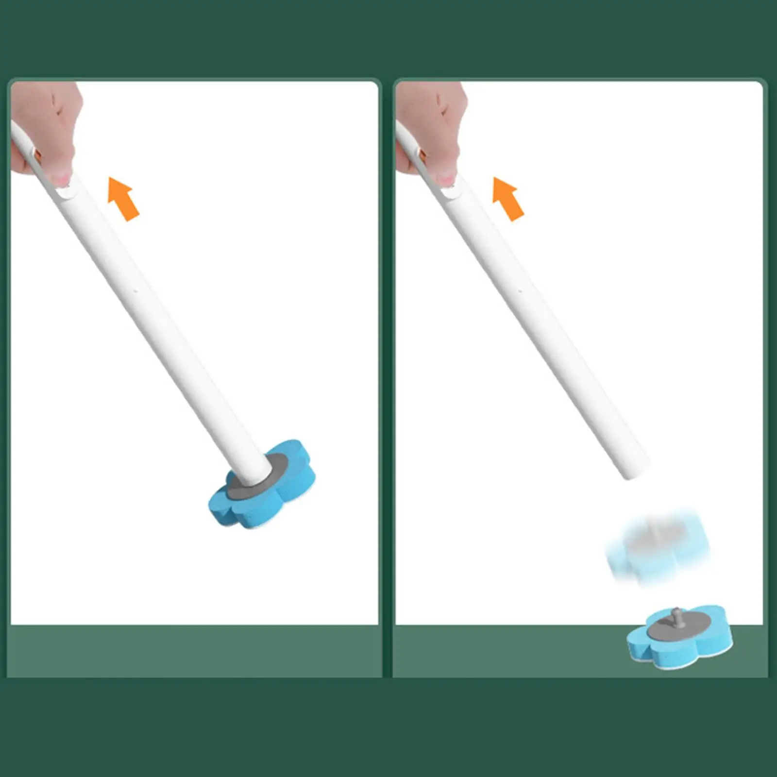 

Toilet Bowl Cleaning Brush with Disposable Refills PP Sponge Wall Mounted Holder Deep Scrub System for Home Bathroom Hotel